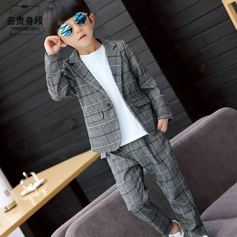 (two sets) Child clothes boy suits suit children casual little western suit boy Spring and autumn Korean version Chaoqiu clothing