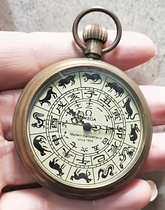 Antiques vintage mechanical clocks zodiac old pocket watches business gifts