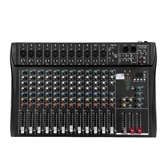 Depusheng DT12 professional 8-way mixer with effect Bluetooth 12-way stage performance KTV wedding USB reverb