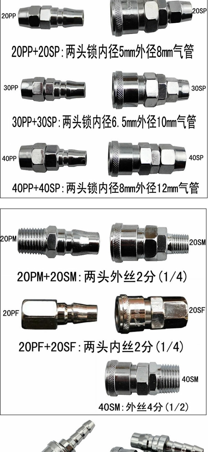 máy nén khí mini không dầu Khớp nối khí nén nhanh chóng giao diện ống khí PU khớp nối nhanh chóng chèn khí nén khớp nối khí nén thành phần kết nối nhanh máy bơm hơi mini 12v 150k