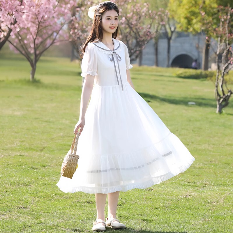 Girls' Dresses, Summer Fairy Dresses, Birthday Princess Dresses, High School and Junior High School Students' Dresses, Slimming Dresses for Older Girls, Student Long Dresses
