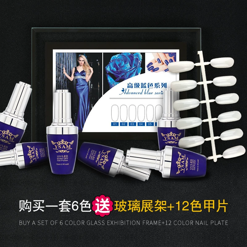 Royal Blue Nail Ba Lan Thạch cao Tanjung Barbie Keo Quang trị liệu Keo Làm móng Quỷ Ji Tianlan Nail Ba Lan Keo Trắng - Sơn móng tay / Móng tay và móng chân nail đỏ mận