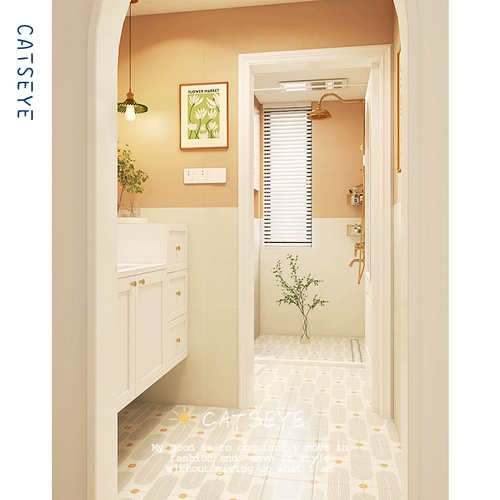 Кошачий глаз французская ретро плитка плитка сливочная ветряная туалетная плитка плитка для ванной комнаты кухня микрометр плитка напольная плитка