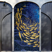 Cats eye light luxury ice porcelain jade mosaic cut painting living room TV background wall tile modern bedroom entrance puzzle