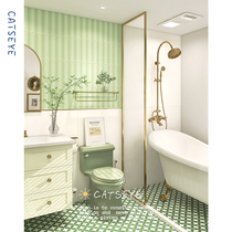 Cats eye avocado green bathroom tiles retro tiles small fresh kitchen floor tiles bathroom toilet wall tiles