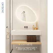 Cats eye minimalist plain color bathroom soft light micro-cement tiles kitchen matte wall tiles toilet non-slip floor tiles