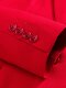 Pure Red Zodiac Year Men's Business Suit for Work, Slim Fit, Notch Lapel, Single-Breasted, Suitable for Hosting and Performances
