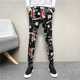 Thời trang thu đông mùa đông đen trắng họa tiết quần bê nam Hàn Quốc bộ sưu tập chân xu hướng quần âu ngụy trang quần ngụy trang - Crop Jeans