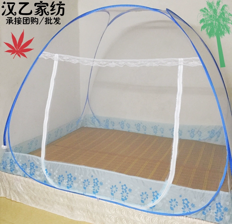 Miễn phí cài đặt của yurt muỗi net 1.0 * 1.9 đặc biệt mã hóa 1.5 m giường hộ gia đình gấp một mét hai muỗi net màn khung gấp gọn thông minh