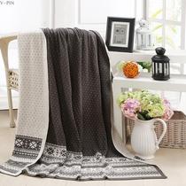 2017 summer special cotton Christmas flower Jacquard knitted blanket wool blanket air conditioning blanket