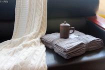 Factory direct foreign trade original single sofa decoration air conditioning blanket cover blanket all nitrile twisted wool knitted blanket