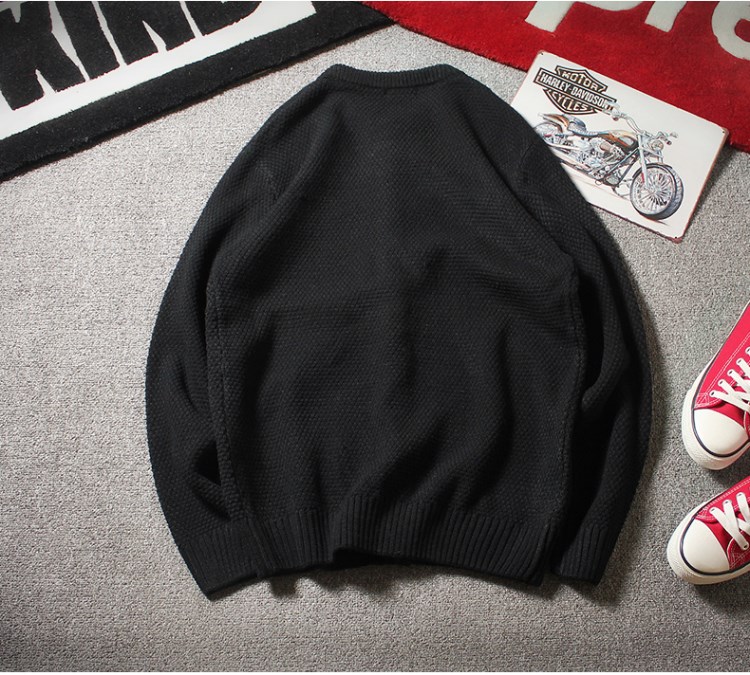 Mùa thu và mùa đông dứa Áo len retro Nhật Bản nam giản dị dày hơn áo len lỏng áo len cardigan màu rắn - Cardigan áo len nam đẹp