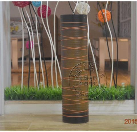Hoa khô trang trí nhà giả gốm phòng khách sàn bình hoa gia đình hoa khô hoa bán buôn - Vase / Bồn hoa & Kệ chậu hoa