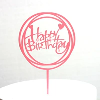 Розовое акриловое кольцо в форме сердца