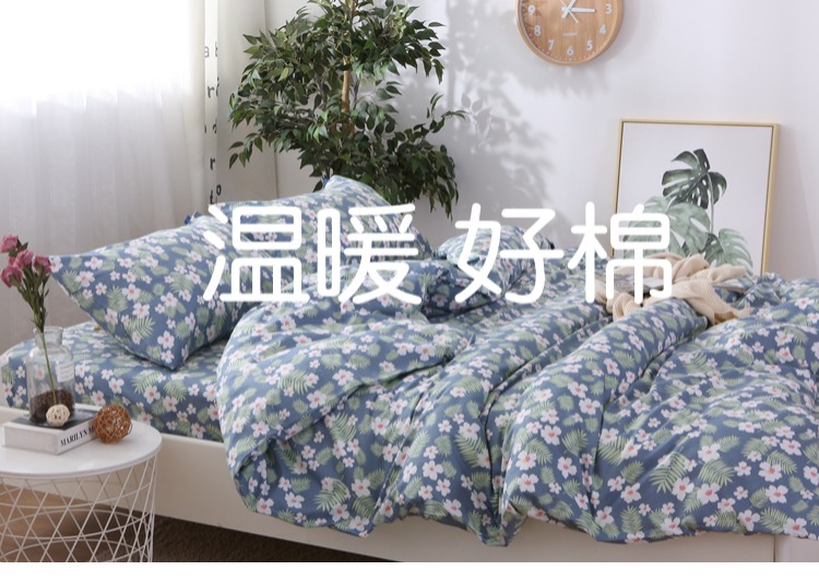Bông chăn đơn đặt 1.5m1.82.0 mét thời con gái đôi tim tươi nhỏ hoa bông chăn bìa 200x230 - Quilt Covers chăn hơi
