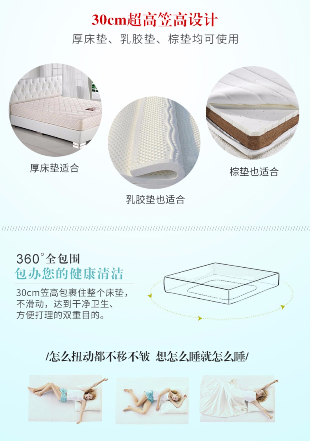 Giường trần một miếng bông đệm Simmons bảo vệ tấm trải giường bằng vải bông có dây thun Ga chun và ga phủ