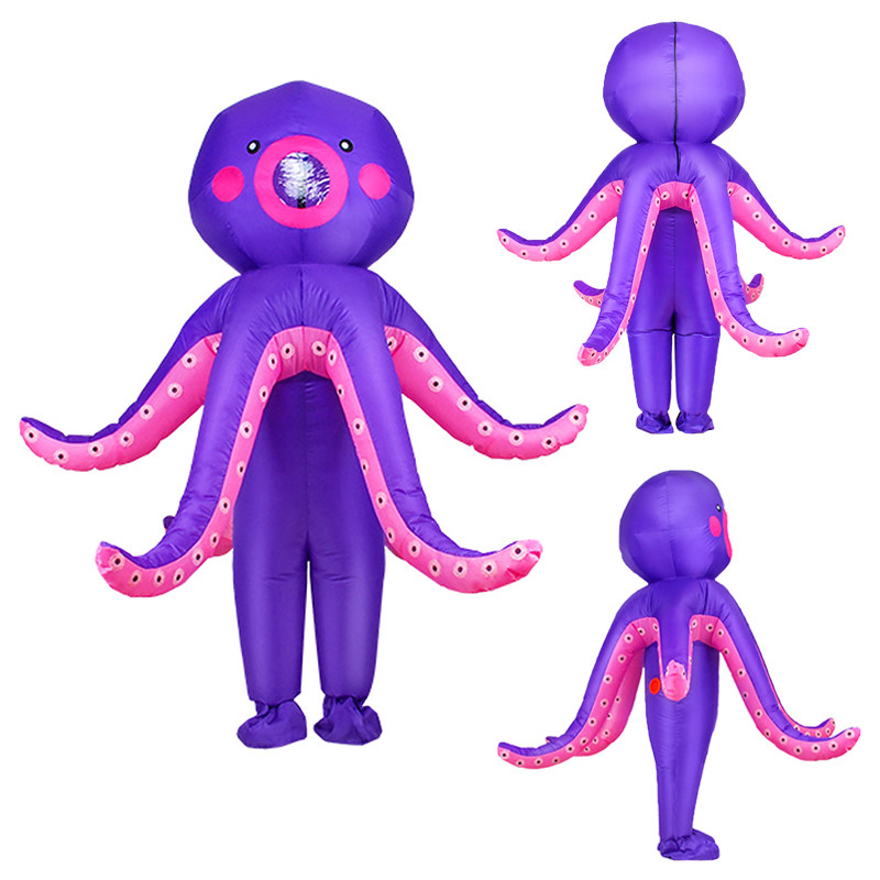 Octopus inflatable clothing walking doll clothing adult children cartoon cartoon doll vibrato with the same net red clothes