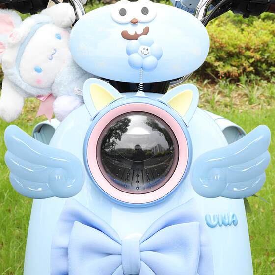 电动车大翅膀装饰小配件可爱电瓶车贴纸雅迪台铃爱玛改造用品大全