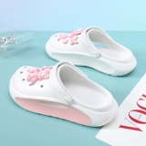Летние модные универсальные тапочки в стиле Crocs, ультрамягкие нескользящие пляжные мюли, подходят для носки на улице, закрытый носок, популярно в интернете