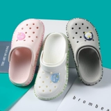 Tide, тапочки в стиле Crocs на платформе, нескользящие мюли, пляжная обувь, коллекция 2026 года, закрытый носок, подходят для носки на улице