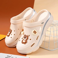 Ультрамягкие нескользящие тапочки в стиле Crocs на платформе, комфортные пляжные мюли, коллекция 2026 года, закрытый носок, подходят для носки на улице, популярно в интернете