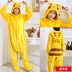 Mùa thu và mùa đông Chinchilla Pikachu động vật đồ ngủ Xiêm nữ dễ thương phim hoạt hình dày người lớn flannel người yêu dịch vụ nhà