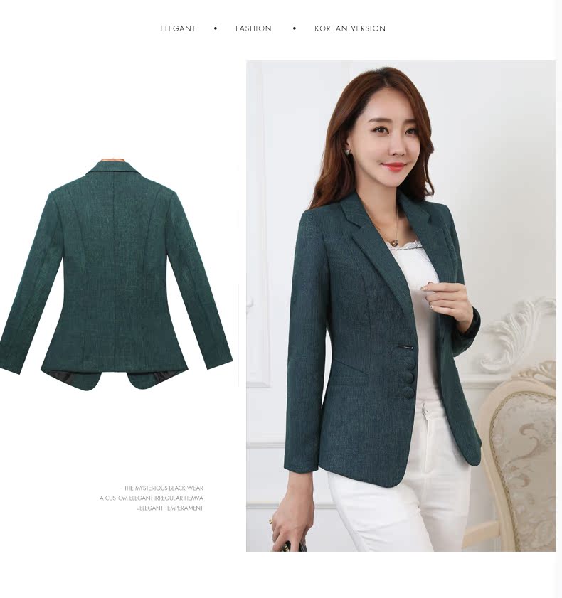 Mùa thu 2018 mới cotton và vải lanh nhỏ phù hợp với nữ dài tay Phiên bản Hàn Quốc của thời trang tự canh hoang dã đoạn ngắn màu rắn áo sơ mi nữ bộ vest nữ