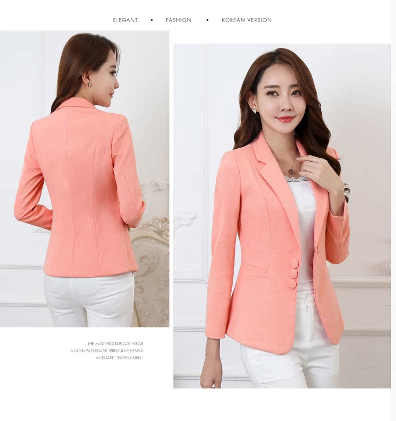 Mùa thu 2018 mới cotton và vải lanh nhỏ phù hợp với nữ dài tay Phiên bản Hàn Quốc của thời trang tự canh hoang dã đoạn ngắn màu rắn áo sơ mi nữ bộ vest nữ