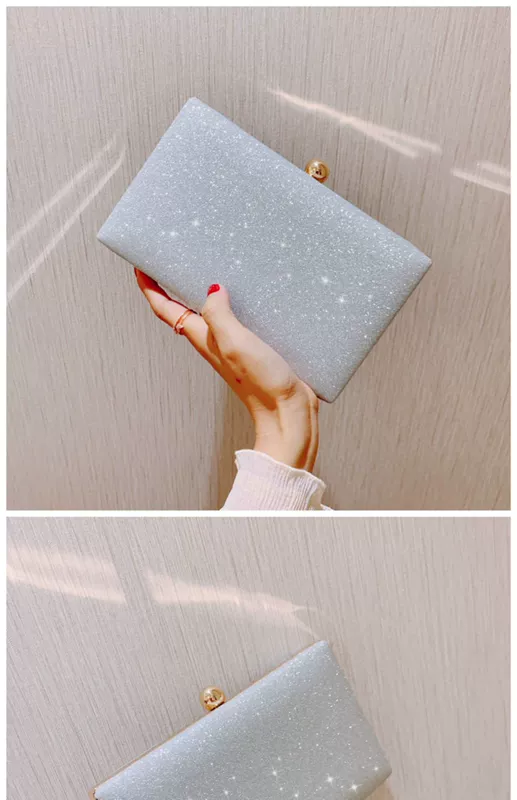 Túi nhỏ Shangxin nữ 2020 túi nhắn tin mới Phiên bản Hàn Quốc của phong cách hoang dã sương mờ chuỗi đơn giản túi vuông nhỏ tay ăn tối - Túi xách nữ