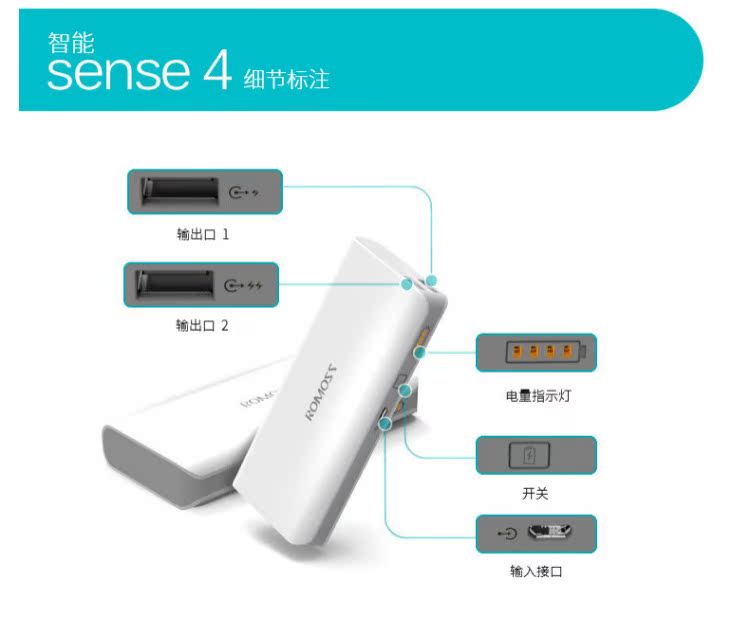 Roman Shi sense4 10000 mAh sạc kho báu Điện thoại di động Apple Android phổ di động di động chính hãng