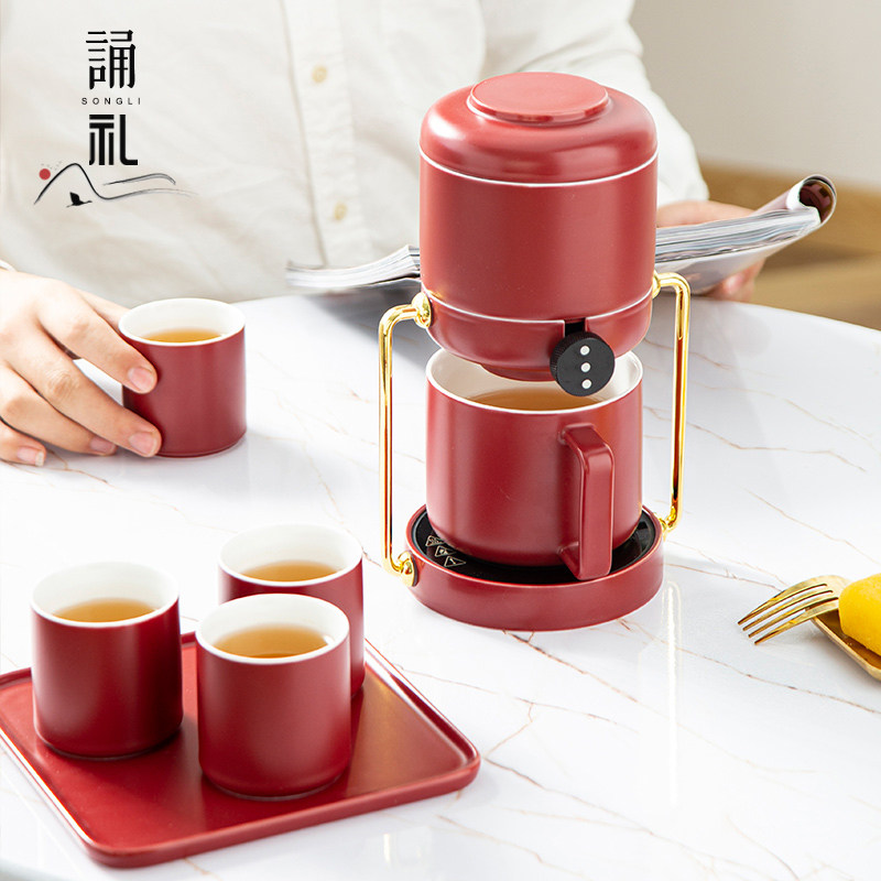 Recite high-end modern kung fu tea set Jane office guest automatically brew tea artifacts ceramic thermostat