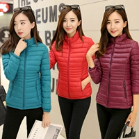 Áo khoác chống mùa đặc biệt 2017 áo khoác cotton mùa thu đông mới dành cho nữ ngắn áo khoác cotton mỏng phiên bản Hàn Quốc áo khoác cỡ lớn xuống áo phao gile nữ dáng ngắn