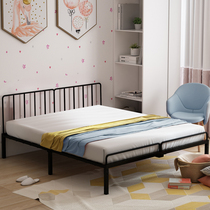 Princess bed iron bed 1 5 double iron frame bed black and white ins Nordic 1 8 M simple modern apartment iron bed