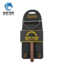 Pet Comb Unknotting Comb Y-shaped Floating Hair Removal Dog Rake Comb Walnut Horse Mane Unknotting Comb