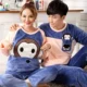 Mùa thu và mùa đông Phiên bản Hàn Quốc của bộ đồ ngủ đôi flannel dày cộng với nhung nhung dài tay mùa thu nam và bộ đồ phục vụ tại nhà của phụ nữ đầm ngủ dễ thương