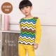 Đồ lót trẻ em ở Nam Cực cộng với bộ đồ nhung dày nam và nữ đồ lót mùa thu và mùa đông Đồ lót cổ tròn quần dài mùa thu quần dài đồ ngủ đáng yêu cho bé