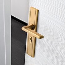 New golden interior door lock simple atmospheric bedroom door lock drawing gold solid wood door lock three-piece bedroom lock