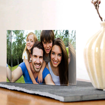 6 inch crystal material acrylic magnetic high transparent photo frame table display simple creative cute optional customization