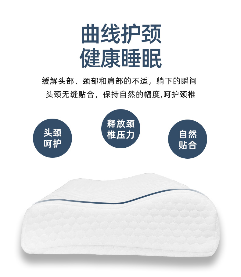 水星罗莱面料供应商 华福定制家纺 大颗粒乳胶按摩枕 图5