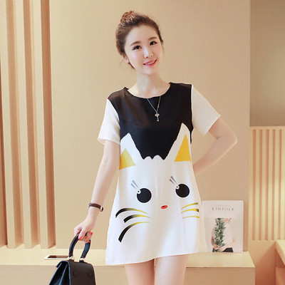 Pregnant women dress summer dress summer dress pregnant women dress mom summer mid-long Korean version