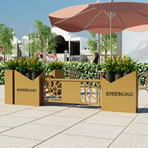 Sales Department Shopping mall milk tea shop cafe wrought iron outdoor flower box flower bed partition flower pot fence flower trough