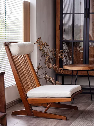 Японский стиль сплошной древесина ленивый диван Накаджима Джордж Лаундж