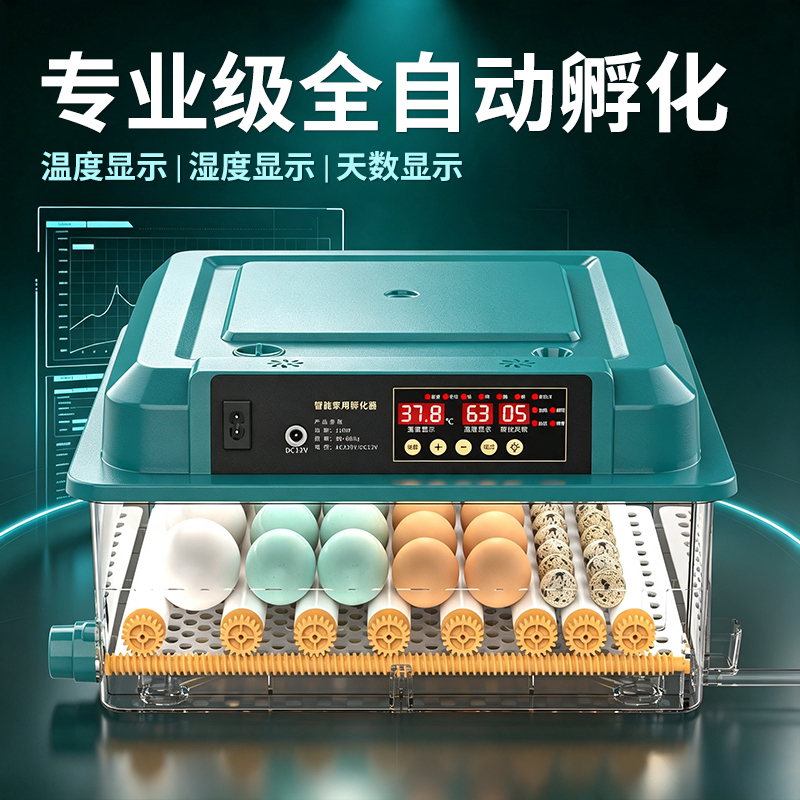 Incubator, Small Household Type, Fully Automatic Intelligent Incubator, Quail Chick, Duck, Goose Egg Hatcher, Parrot Incubator
