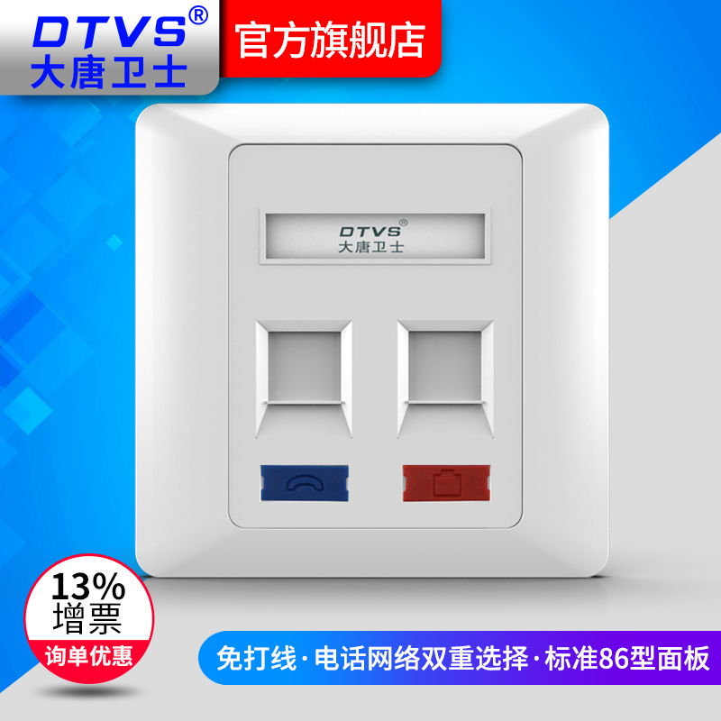 Datang guard DT8602 Datang network module panel Telephone network panel dual port 86 type