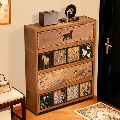 Шкаф для обуви, шкаф для хранения входной двери, встроенная настенная полка для обуви в коридоре, многослойная, новинка 2025 года, горячий стиль, высокого класса