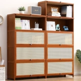 Универсальный книжный шкаф, книжная полка из натурального дерева, многослойная коробочка для хранения