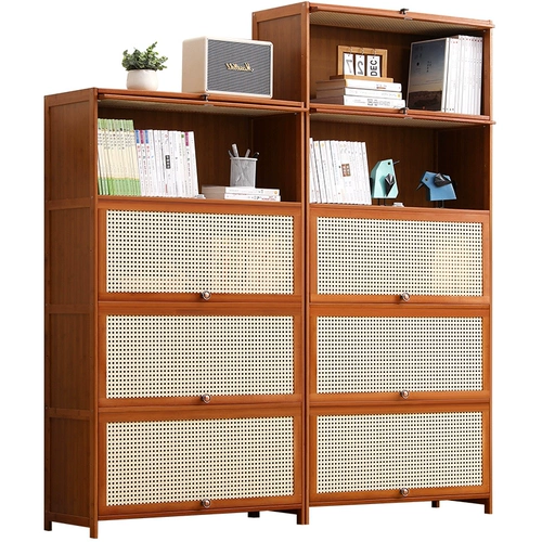 Универсальный книжный шкаф, книжная полка из натурального дерева, многослойная коробочка для хранения