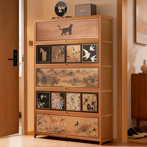 Шкаф для обуви, шкаф для хранения входной двери, встроенная настенная полка для обуви в коридоре, многослойная, новинка 2025 года, горячий стиль, высокого класса