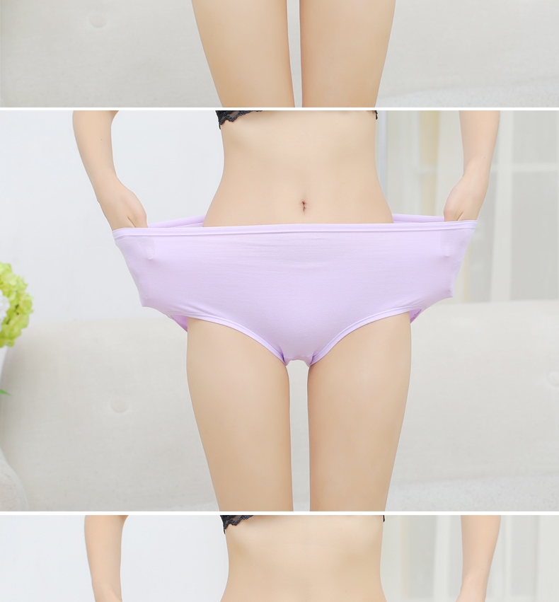 McMug màu bông rắn XL đồ lót nữ chất béo mm cotton tóm tắt eo cao tăng chất béo nữ quần short