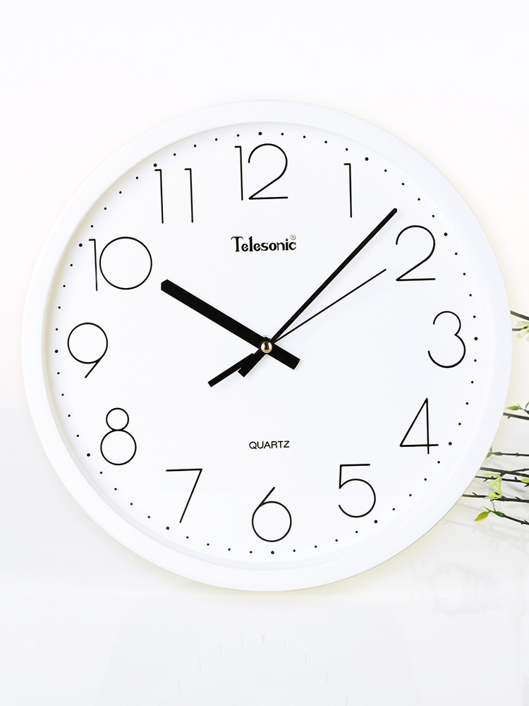TELESONIC Uranus Modern Clock Simple Round Wall Clock Clock Mute Living Room Decorative Quartz Clock